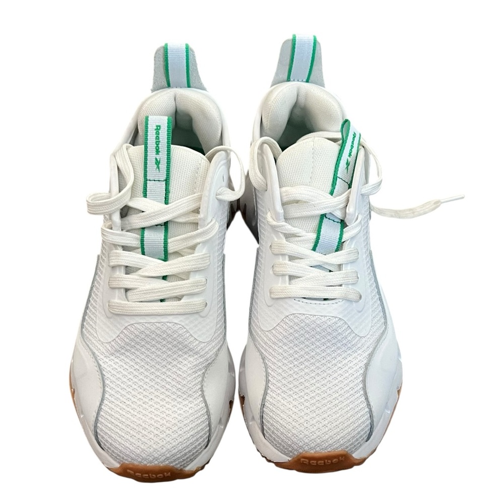 Reebok zig dynamics White and Green Athletic Shoes